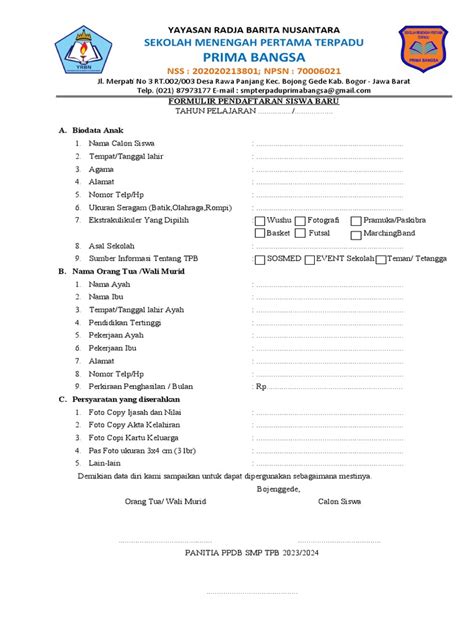 contoh formulir pendaftaran siswa baru gunakan download manager lain stanley tumbler cream & langganan musik murah pilihan bokep wot terbaru image 1
